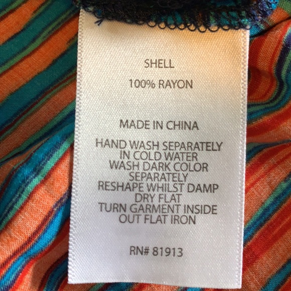 Plenty by Tracy Reese hi-lo striped tunic M - Picture 9 of 10